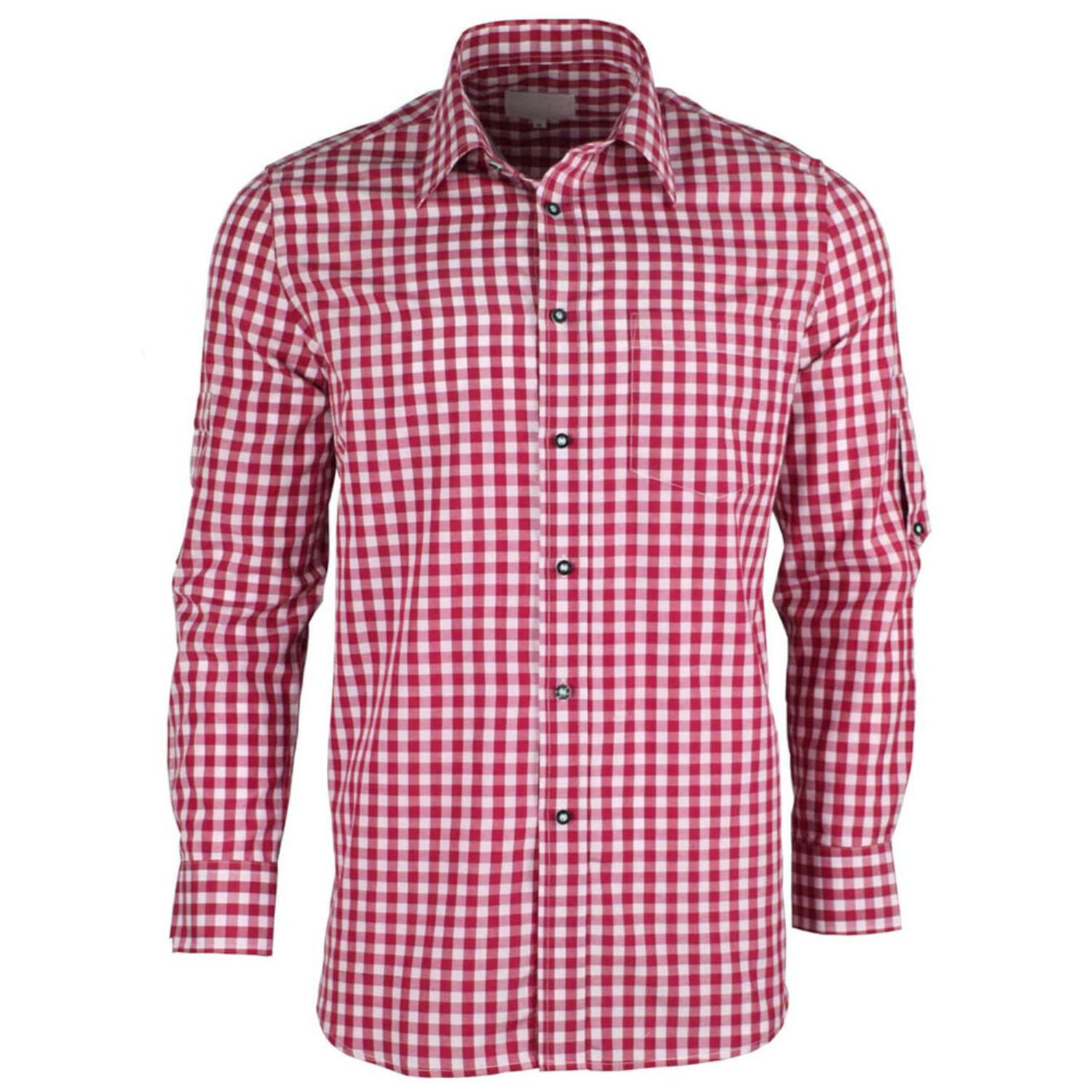 red bavarian tracht shirt front