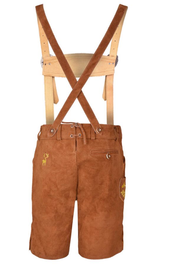brown authentic lederhosen back