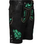 shine black real lederhosen for men