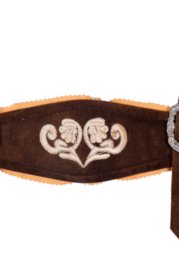 Bavarian lederhosen brown leather suspender
