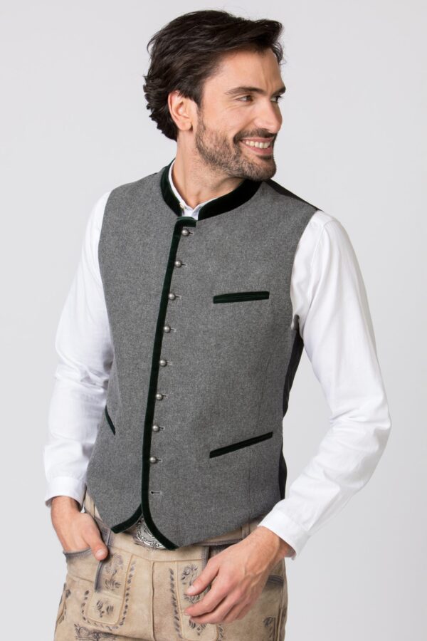 German gray vest mens side view