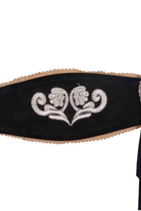 German leather suede shorts black lederhosen suspender view