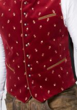 German red velvet oktoberfest vest embroidery focused