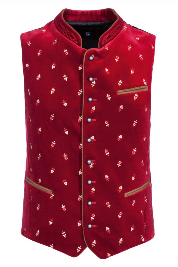 Red velvet Oktoberfest vest