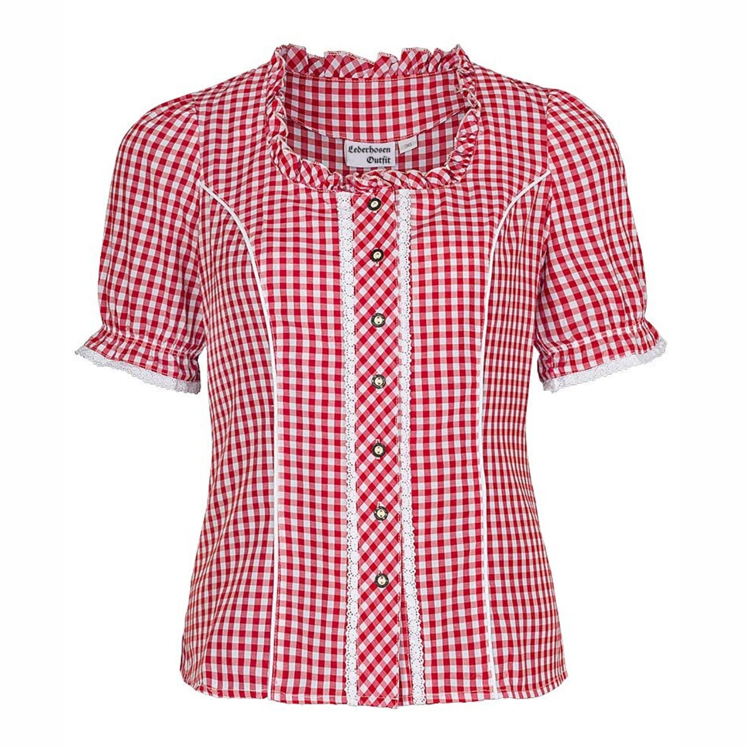 red bavarian shirts for women