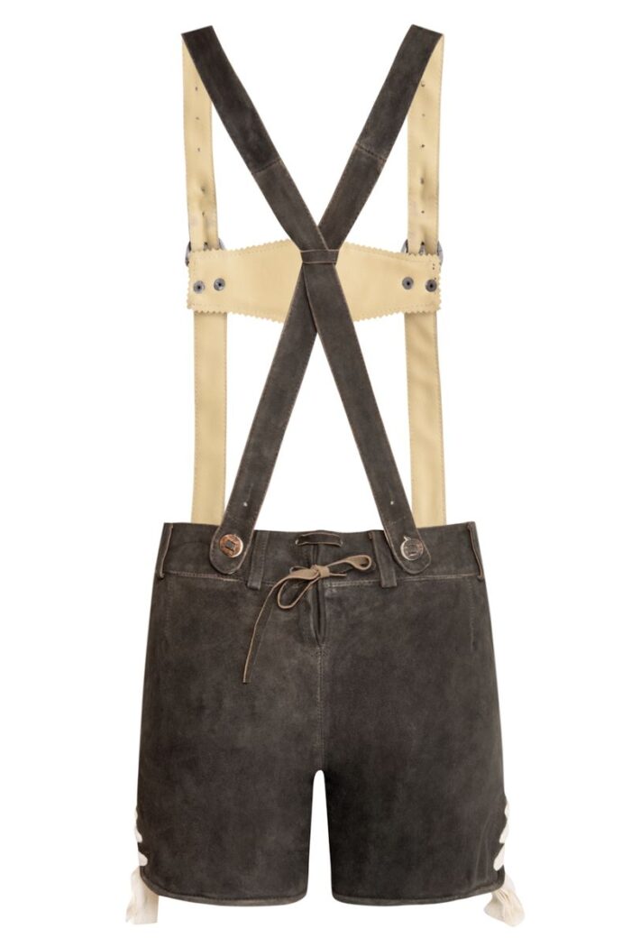 Authentic German lederhosen for women back view