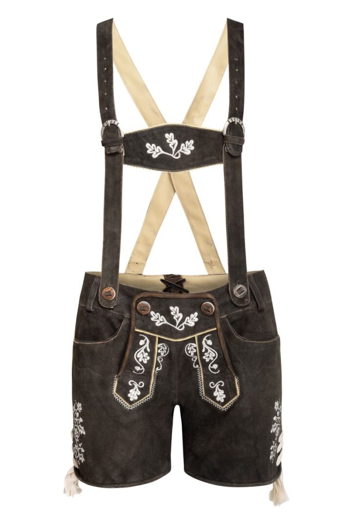 Authentic German lederhosen for women front view