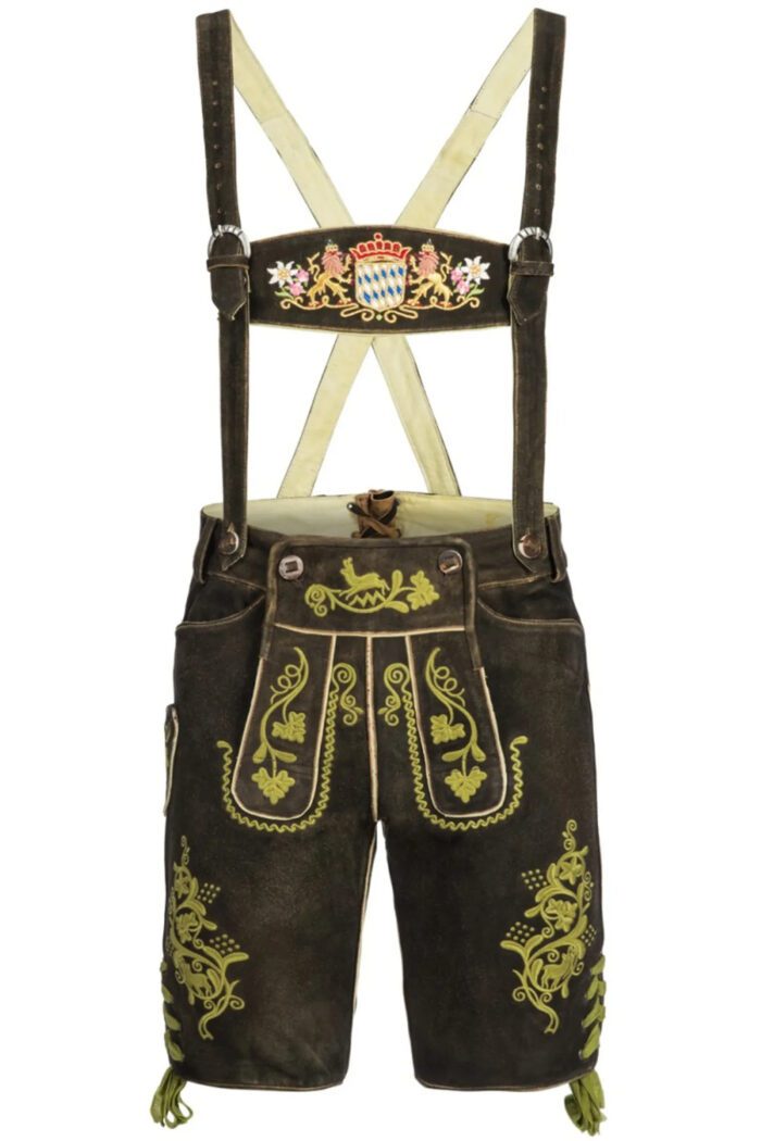 Premium lederhosen for men, authentic German traditional outfit for Oktoberfest