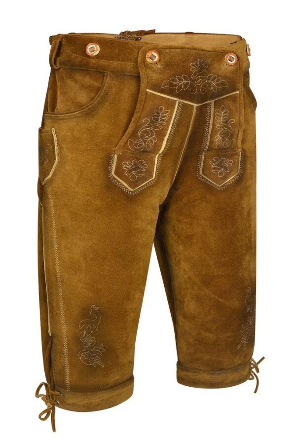 Bundhosen bliss authentic traditional Bavarian costume side view