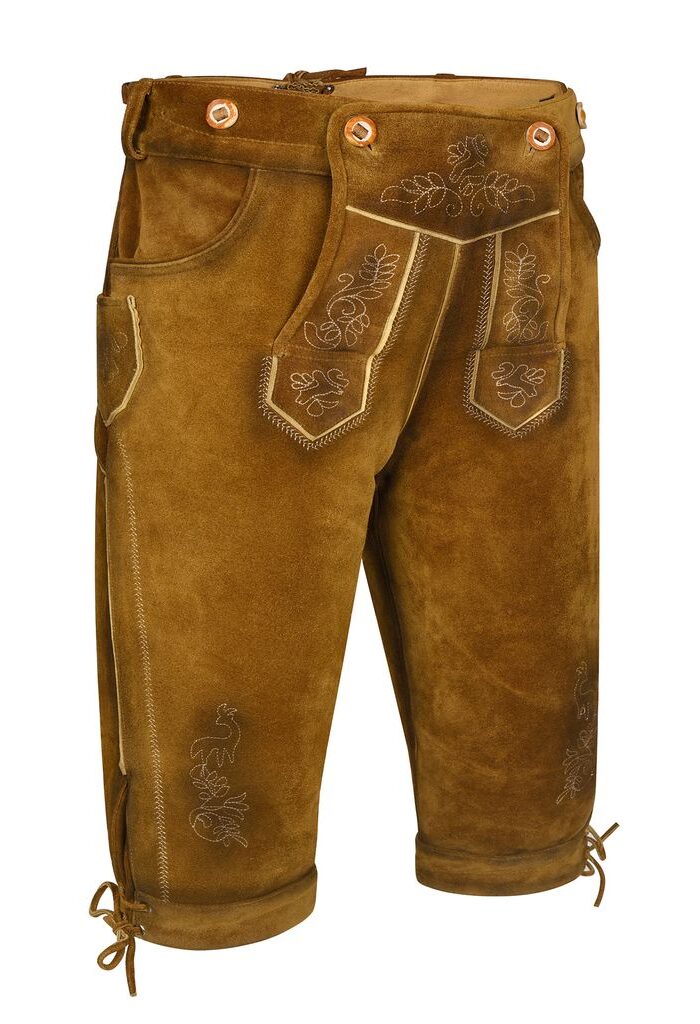 Bundhosen bliss authentic traditional Bavarian costume side view