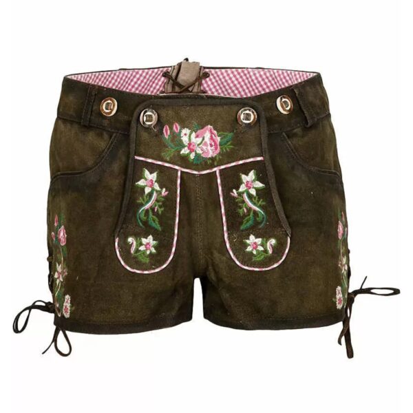 Colorful embroidered Oktoberfest lederhosen for women