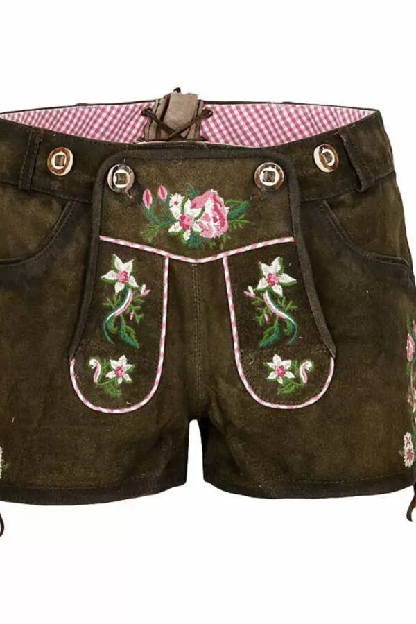 Colorful embroidered Oktoberfest lederhosen for women
