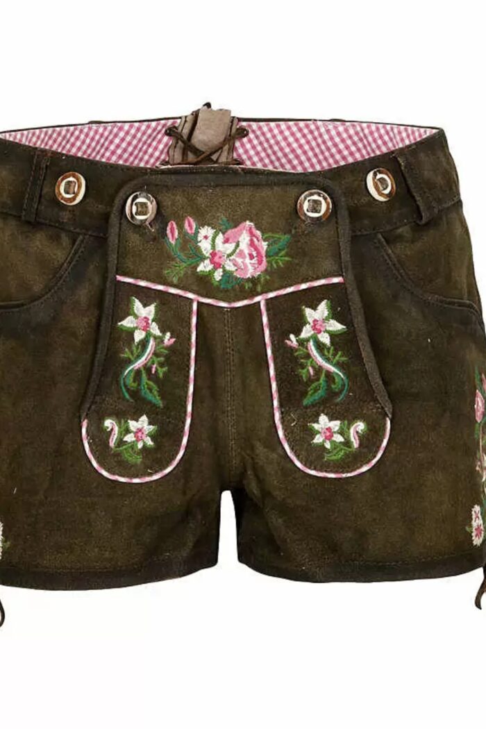 Colorful embroidered Oktoberfest lederhosen for women