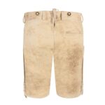 Floral embroidered light Bavarian lederhosen shorts back