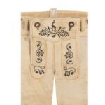 Floral embroidered light Bavarian lederhosen shorts embroidery focus