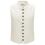 Authentic White Oktoberfest Vest Front