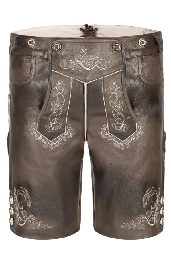 Authentic German outfit gray lederhosen for men