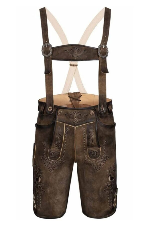 Authentic dark brown men’s lederhosen