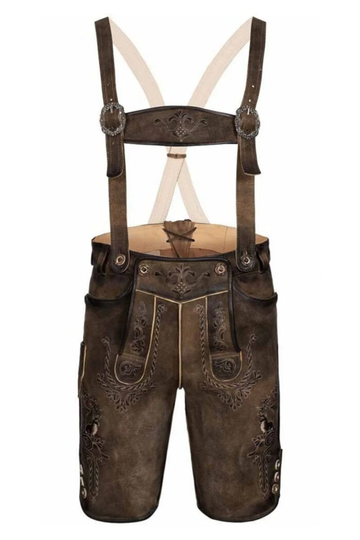 Authentic dark brown men’s lederhosen