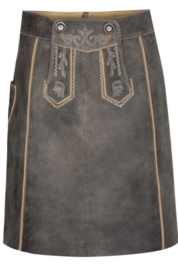 Authentic lederhosen skirt for women, traditional Oktoberfest costume with Bavarian style