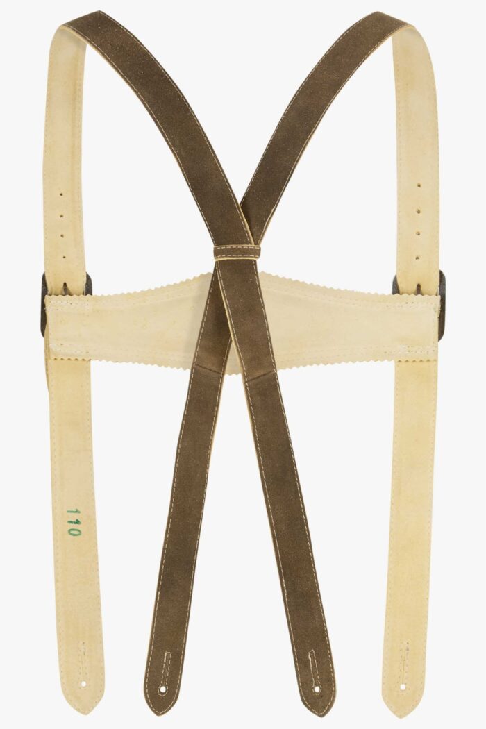 Back of German lederhosen suspenders