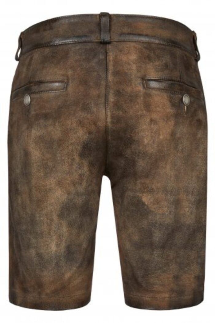 Back of German traditional modern lederhosen for men
