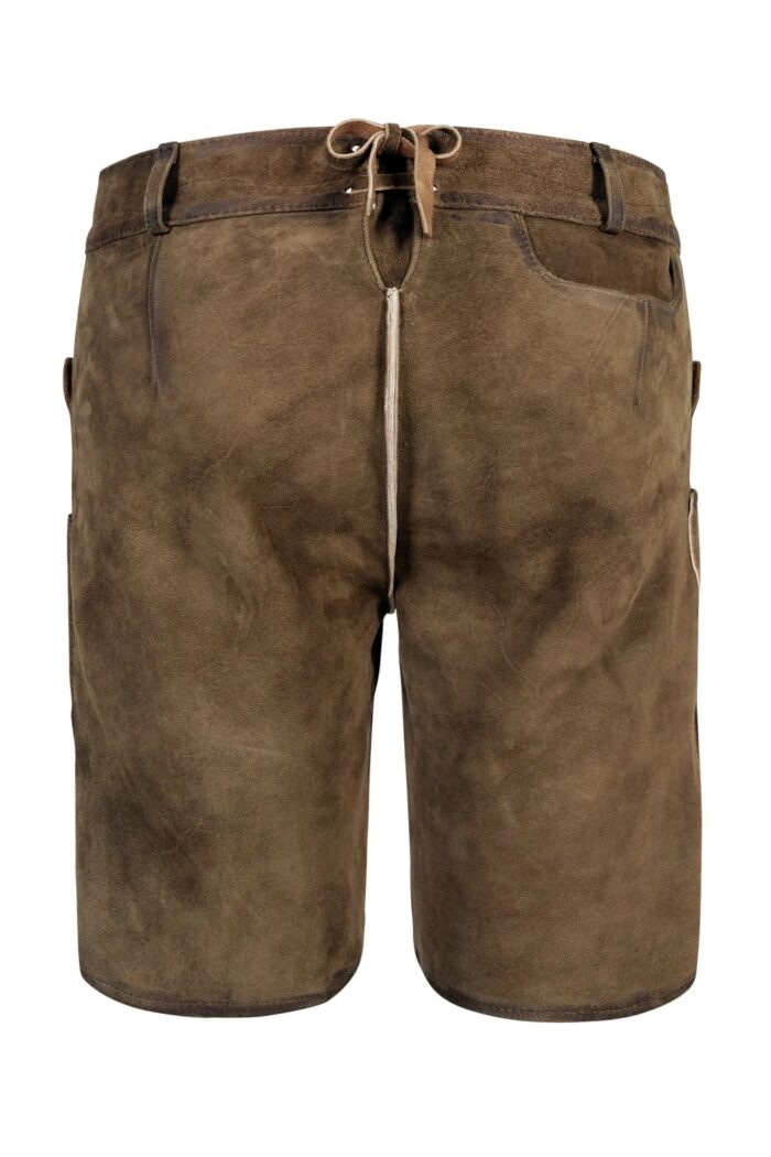 Back of premium German Oktoberfest lederhosen for men