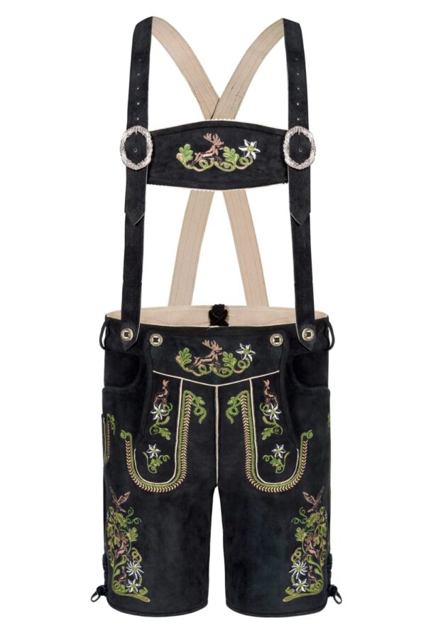 Crafted traditional Oktoberfest dress lederhosen for men with suspender