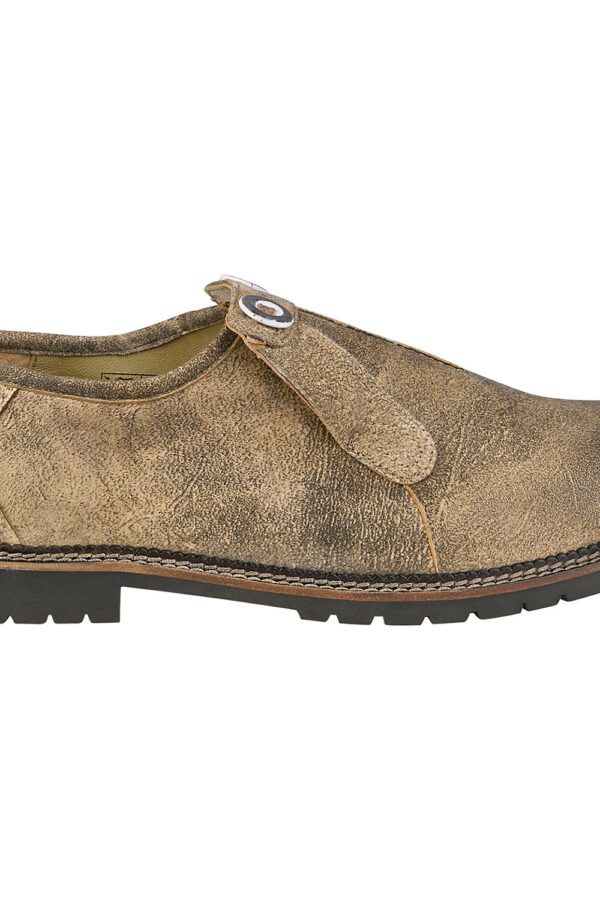 Side of Rustic brown Oktoberfest shoes for men