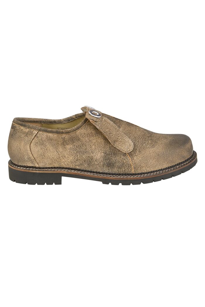 Side of Rustic brown Oktoberfest shoes for men