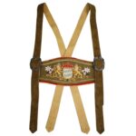 Traditional embroidered luxury Oktoberfest suspenders for lederhosen