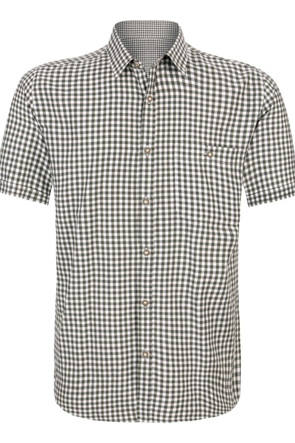 Men’s short sleeve green Trachten shirt