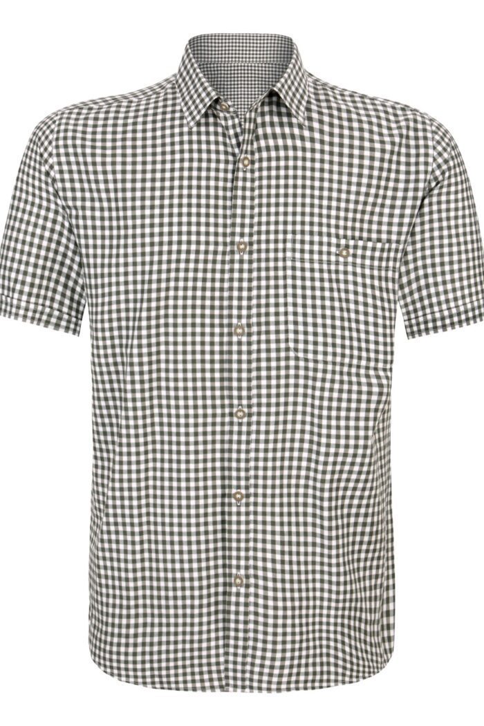 Men’s short sleeve green Trachten shirt