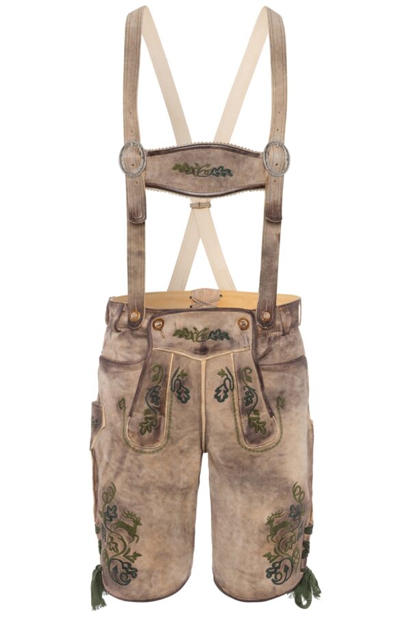 Antique Tan Lederhosen front