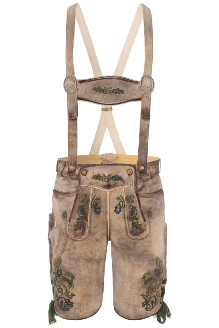 Antique Tan Lederhosen front