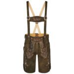 Authentic Earthy Brown Lederhosen with Fine Embroidery