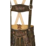 Authentic Earthy Brown Lederhosen with Fine Embroidery