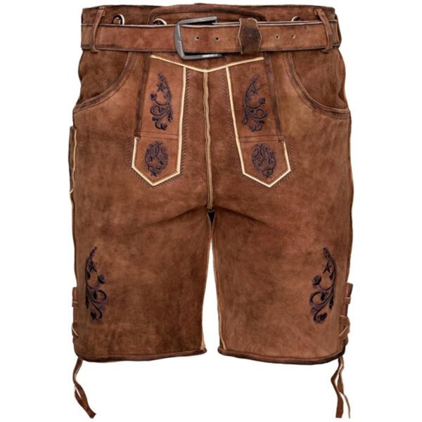 Bold Bavarian brown Trachten lederhosen for men