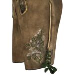 Bold Forest Tan Lederhosen Men Short embroidery