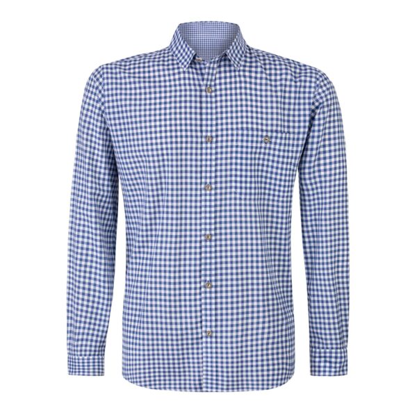 Oktoberfest Shirt Mens with Bold Blue Checkered