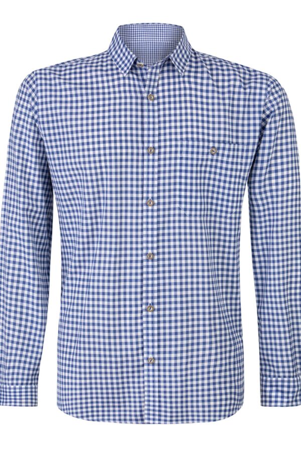 Oktoberfest Shirt Mens with Bold Blue Checkered