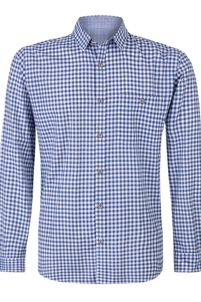Oktoberfest Shirt Mens with Bold Blue Checkered