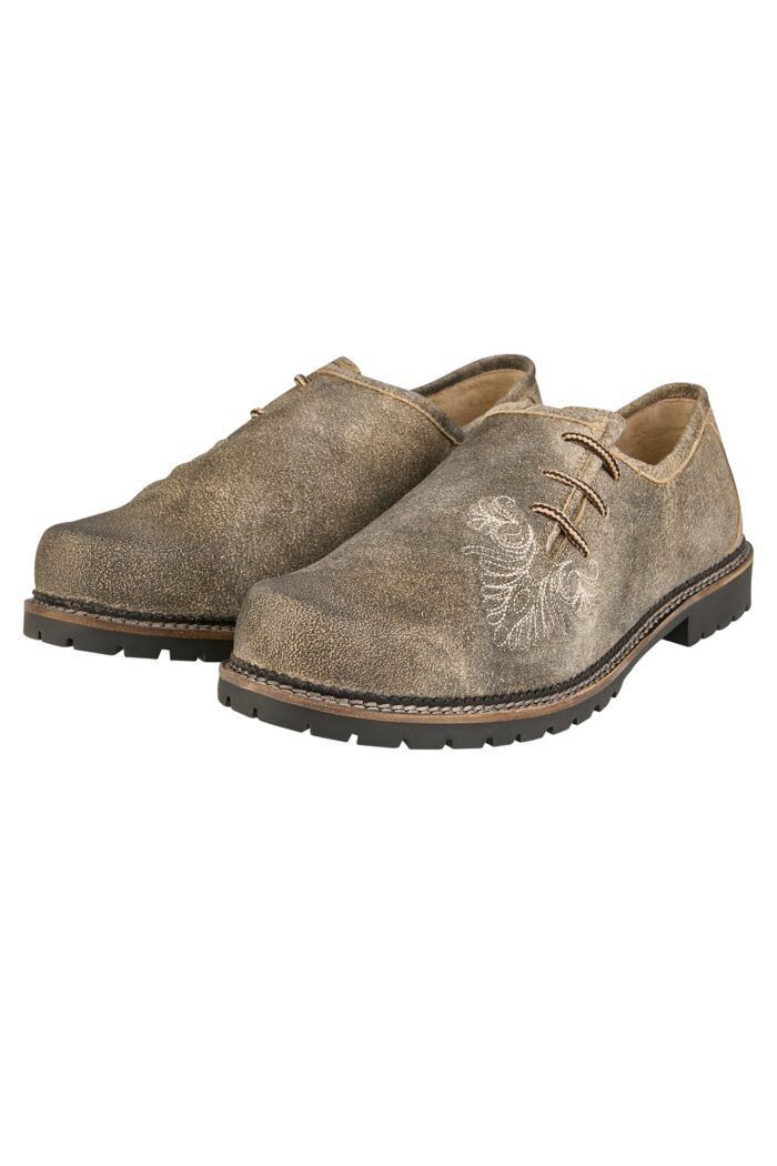 Bold Lederhosen Shoes in Epic Light Brown Front