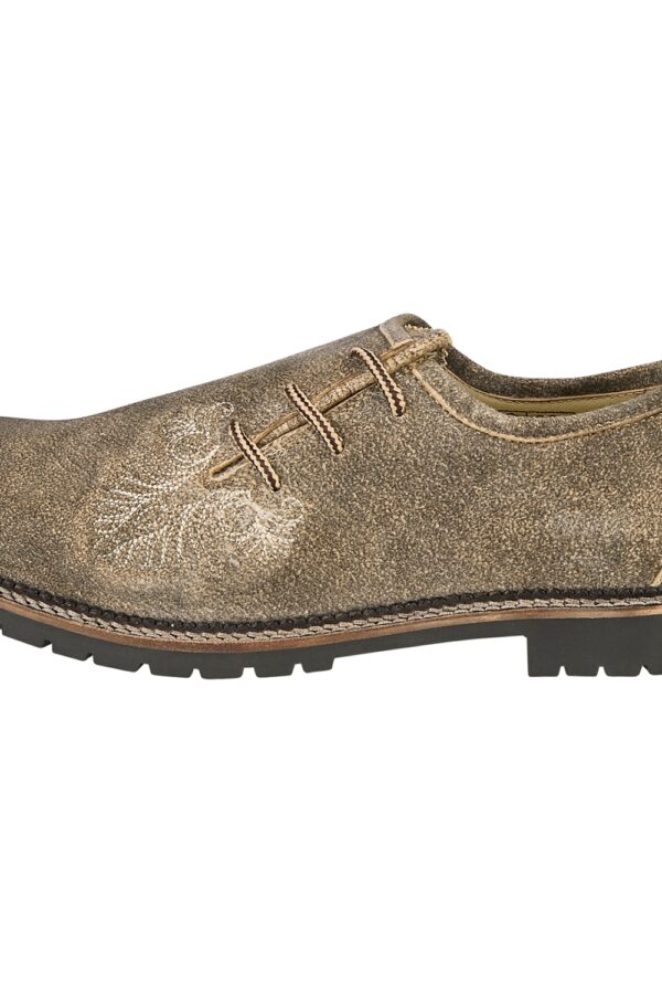 Bold Lederhosen Shoes in Epic Light Brown Side