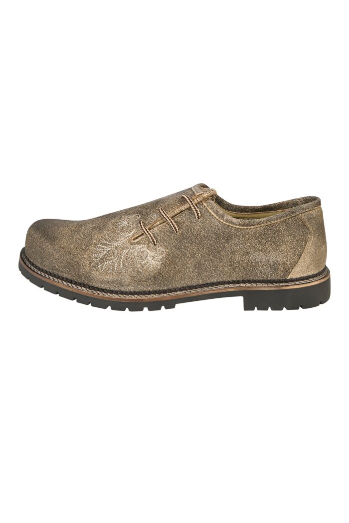 Bold Lederhosen Shoes in Epic Light Brown Side