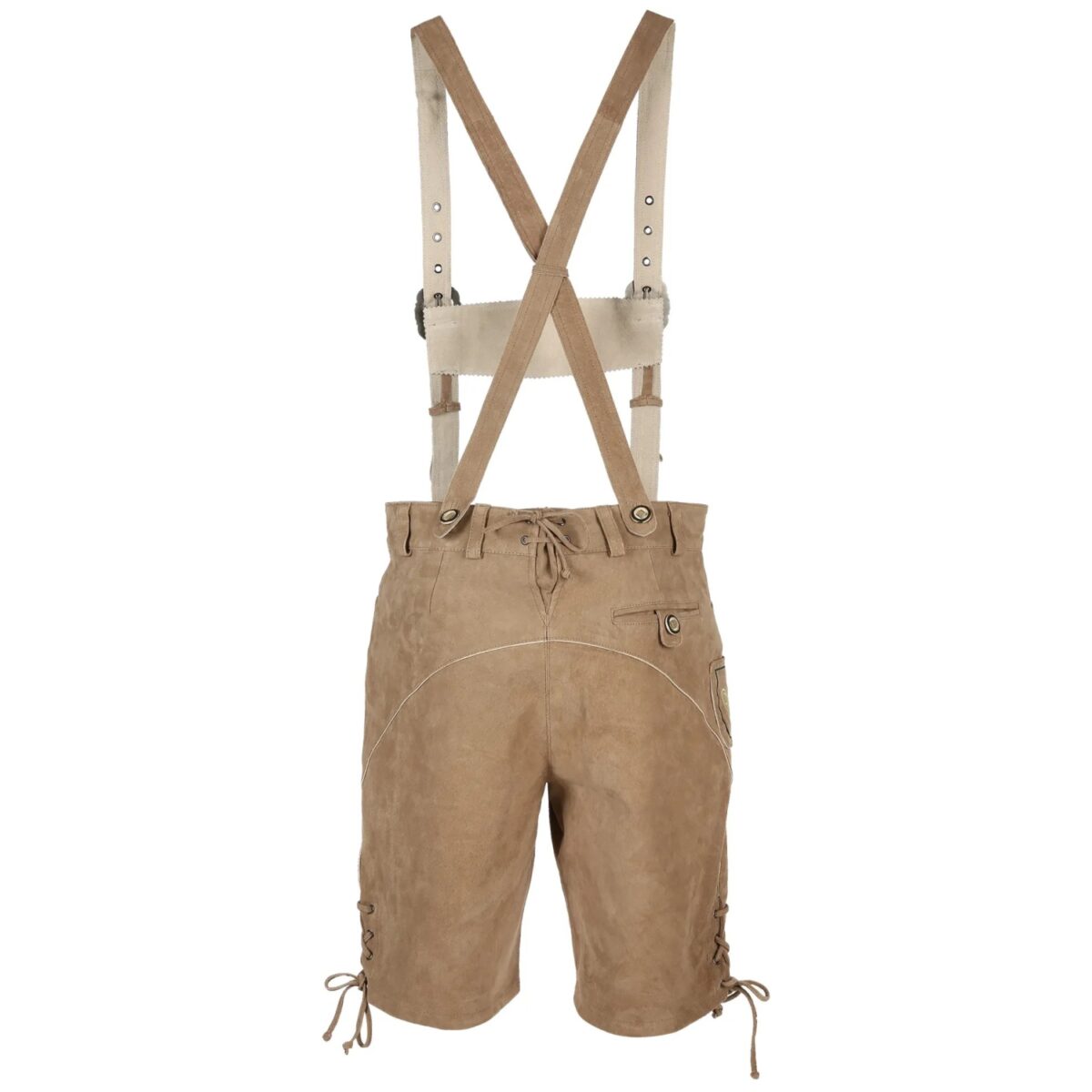 Lederhosen Men Classic Beige Traditional Outfit back