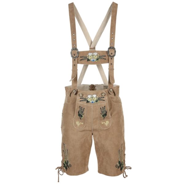 Lederhosen Men Classic Beige Traditional Outfit front