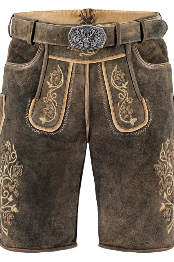 Liberty Brown Lederhosen for Men Front