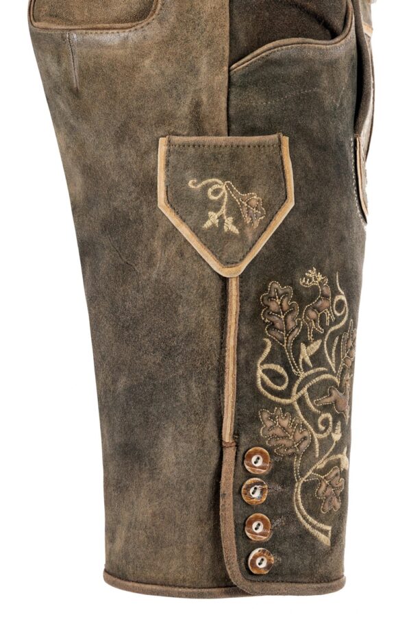 Liberty Brown Lederhosen for Men Side