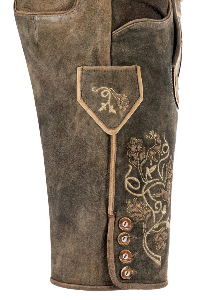 Liberty Brown Lederhosen for Men Side
